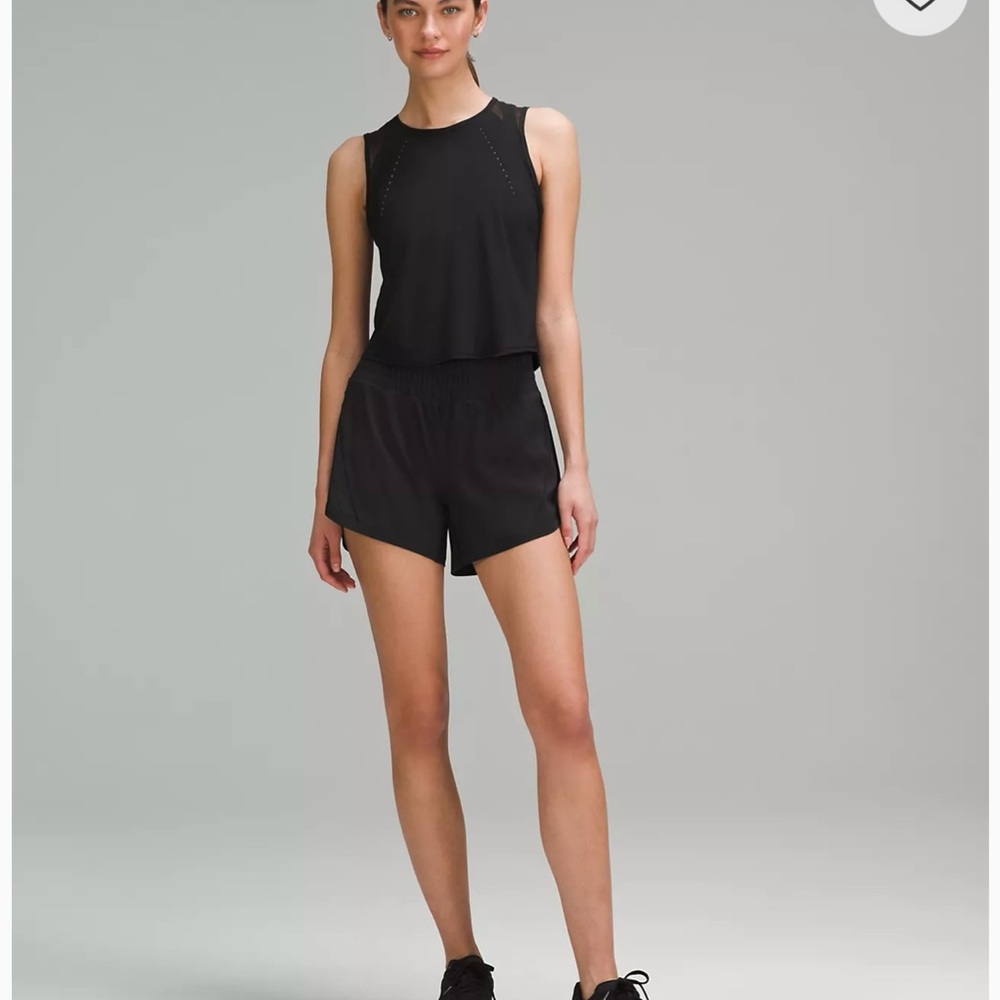 Lululemon Track That mid rise shorts. 3 inch inseam. Size 4. Black.